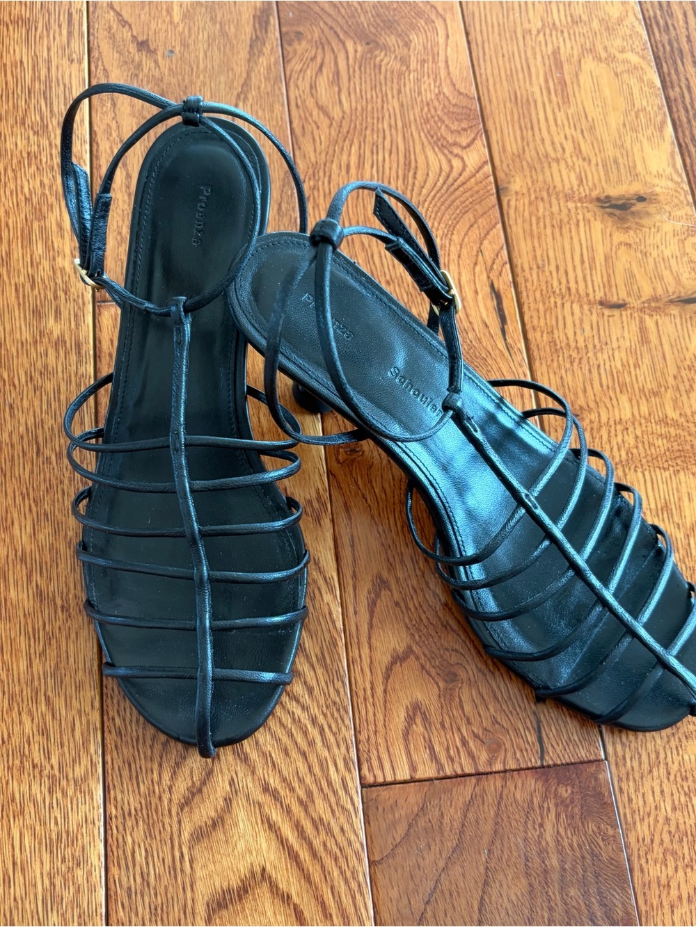 Proenza Schouler Black Cage Leather Sandals - Picture 2 of 12